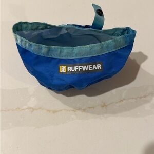 RuffWear Packable Dog Bowl in Bright Blue